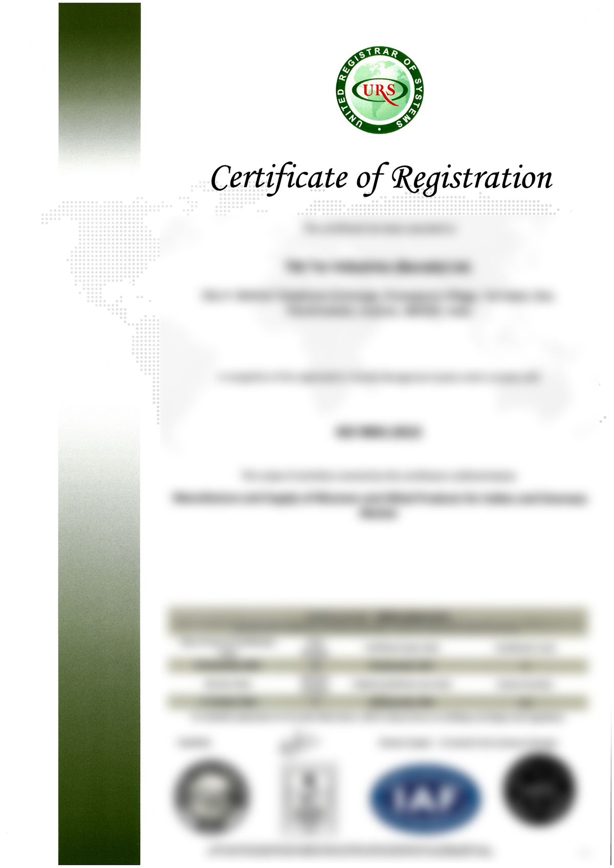 TIKI Insulation Certificate