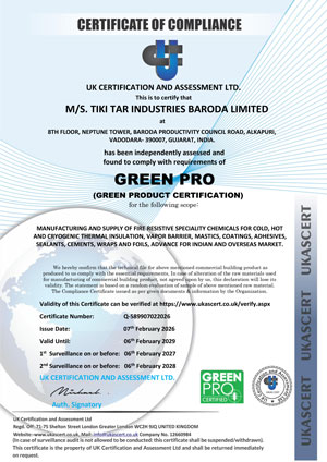 Certificate of ComplianceGreen Product Certification