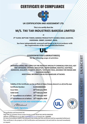 Certificate of ComplianceUL CertificateUnderwriters Laboratories